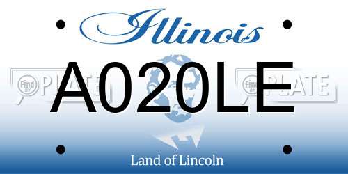 A020LE Illinois License Plate