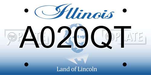 A020QT Illinois License Plate