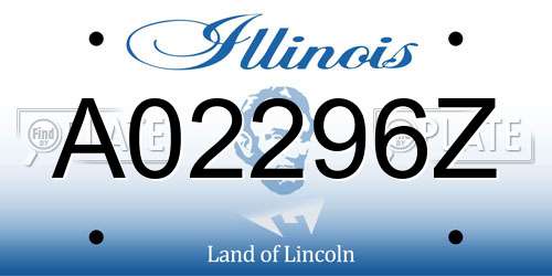 A02296Z Illinois License Plate