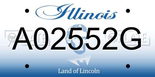 A02552G Illinois License Plate