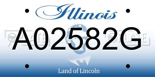 A02582G Illinois License Plate