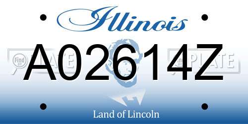 A02614Z Illinois License Plate