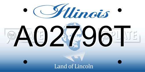 A02796T Illinois License Plate