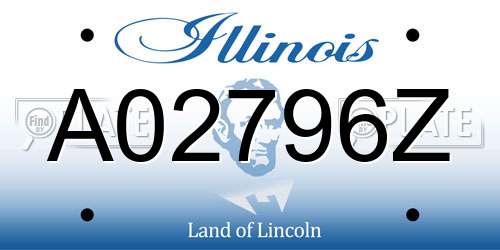 A02796Z Illinois License Plate