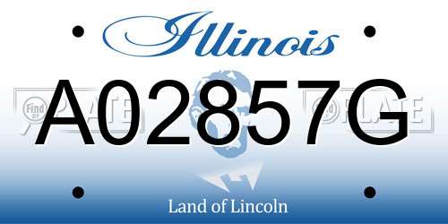 A02857G Illinois License Plate