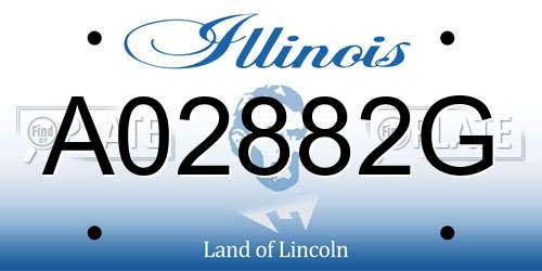 A02882G Illinois License Plate