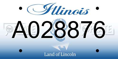 A028876 Illinois License Plate