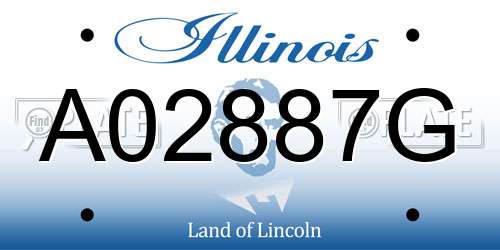 A02887G Illinois License Plate
