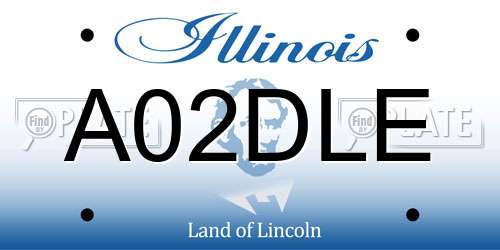 A02DLE Illinois License Plate
