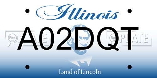 A02DQT Illinois License Plate