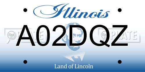 A02DQZ Illinois License Plate