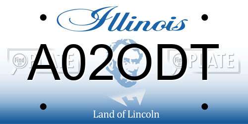 A02ODT Illinois License Plate
