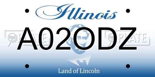 A02ODZ Illinois License Plate