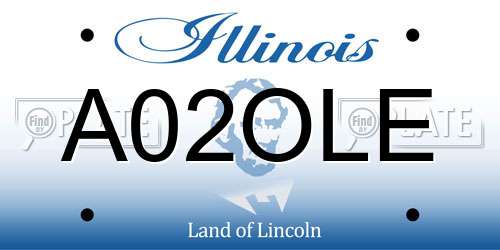 A02OLE Illinois License Plate