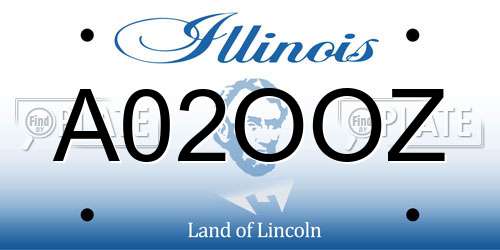 A02OOZ Illinois License Plate