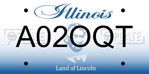 A02OQT Illinois License Plate