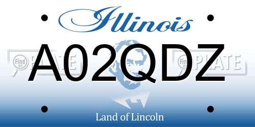 A02QDZ Illinois License Plate