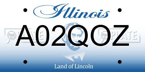 A02QOZ Illinois License Plate