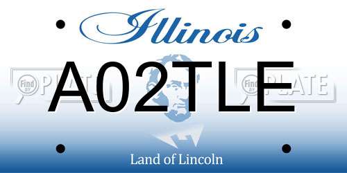 A02TLE Illinois License Plate