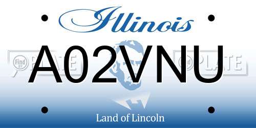 A02VNU Illinois License Plate