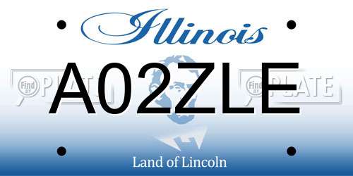 A02ZLE Illinois License Plate