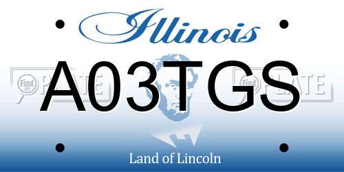 A03TGS Illinois License Plate