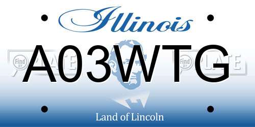 A03WTG Illinois License Plate