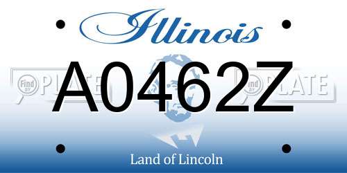 A0462Z Illinois License Plate