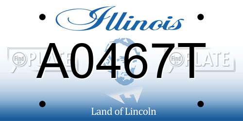 A0467T Illinois License Plate