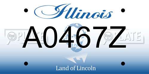 A0467Z Illinois License Plate