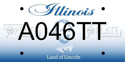 A046TT Illinois License Plate