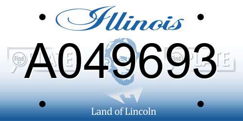 A049693 Illinois License Plate
