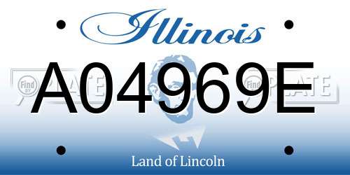 A04969E Illinois License Plate