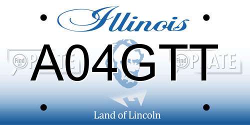 A04GTT Illinois License Plate