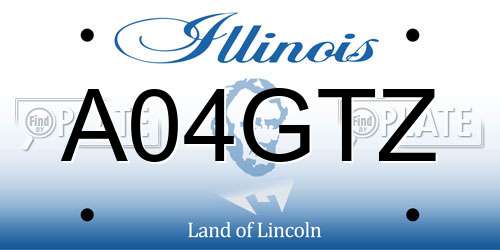 A04GTZ Illinois License Plate