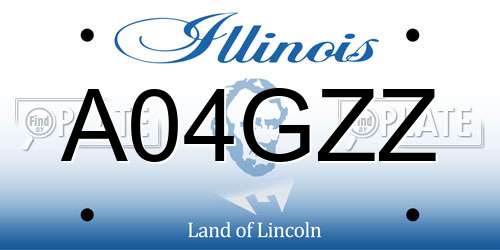 A04GZZ Illinois License Plate