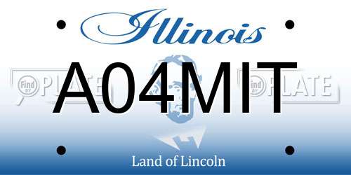 A04MIT Illinois License Plate