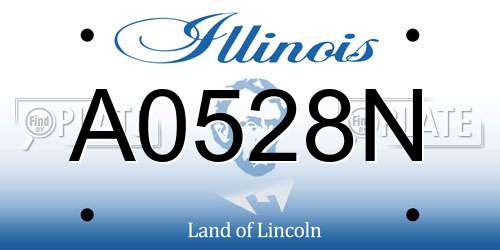 A0528N Illinois License Plate