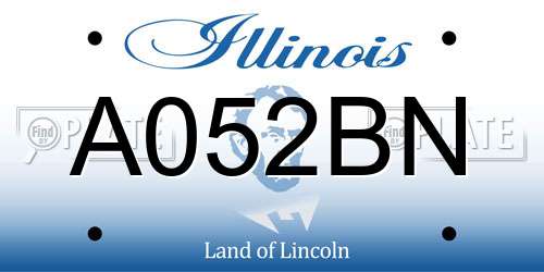 A052BN Illinois License Plate