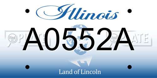 A0552A Illinois License Plate