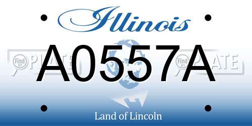 A0557A Illinois License Plate