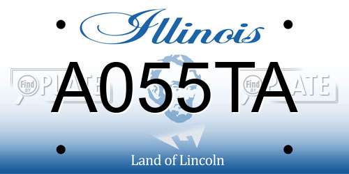 A055TA Illinois License Plate