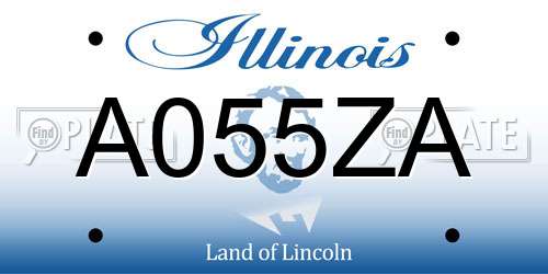 A055ZA Illinois License Plate