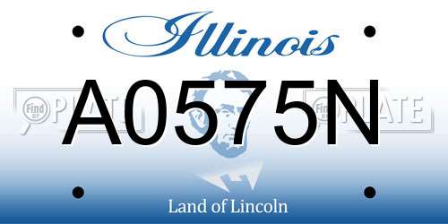 A0575N Illinois License Plate