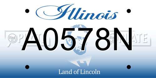 A0578N Illinois License Plate