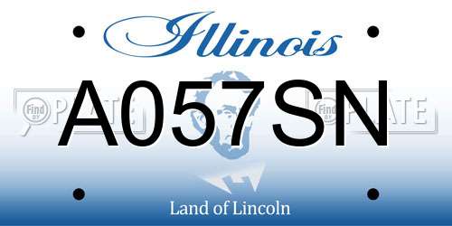 A057SN Illinois License Plate