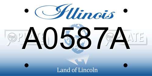 A0587A Illinois License Plate
