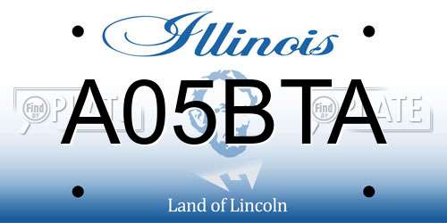 A05BTA Illinois License Plate