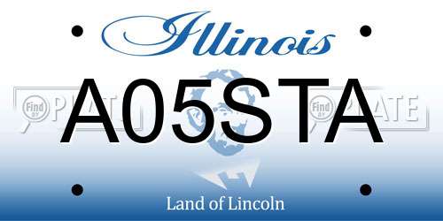 A05STA Illinois License Plate