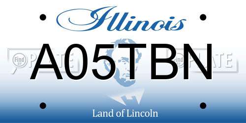 A05TBN Illinois License Plate